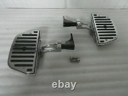 00-17 Harley Davidson Softail Chrome and Rubber Passenger Floorboards