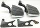 00-17 Harley Softail Passenger Floorboard Footboard Kit Black & Chrome