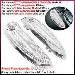 1 Pair of Front Rider Floorboards/Footrests For Harley FLT Touring, FLST Softail