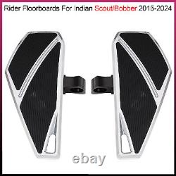 1 Set Aluminum Alloy+Rubber Rider Floorboards For Indian Scout/Bobber 2015-2024