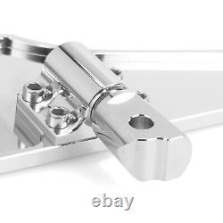 2x Chrome Rear Passenger Foot Pegs Floorboards For Harley Softail 18-25