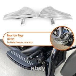 2x Chrome Rear Passenger Foot Pegs Floorboards For Harley Softail 2018-2025 2024