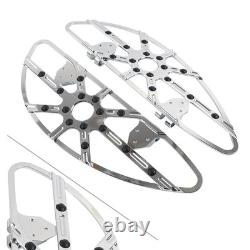 2x Rider Driver Front Floorboard Footboard For Harley Touring Softail Chrome
