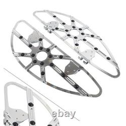 2x Rider Driver Front Floorboard Footboard For Harley Touring Softail Chrome