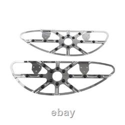 2x Rider Driver Front Floorboard Footboard For Harley Touring Softail Chrome