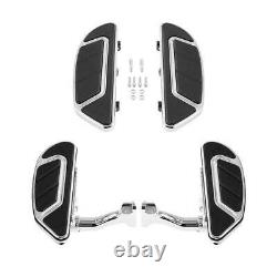Airflow Chrome Rider Driver Passenger Floorboard Fit For Harley Touring 1993-21