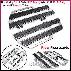 Aluminum Alloy Rider Floorboards For Harley FLD Dyna 12-2016, FL Softail 86-2017