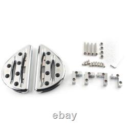 Aluminum Chrome Rear Passenger Floorboards Foot Peg For Harley Touring 1993+