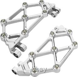 Arlen Ness Mini Diamond Rider Floorboards For Harley FLD 1690 2012-2013 Chrome