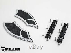 Bad Dad Chrome 992 Rear Passenger Floorboards Pair Harley FL 97-17 81004-2