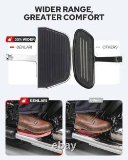 Benlari Passenger Floorboards Motorcycle Footboards Stainless Steel with Moun