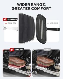Benlari Passenger Floorboards Motorcycle Footboards Stainless Steel with Moun