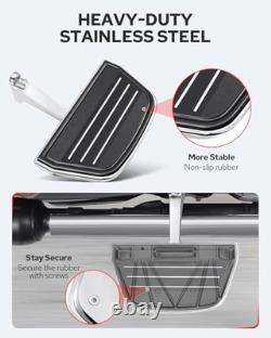 Benlari Passenger Floorboards Motorcycle Footboards Stainless Steel with Moun