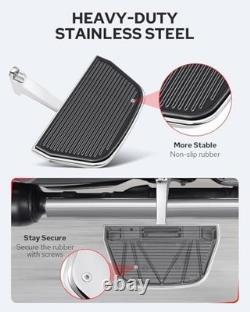 Benlari Passenger Floorboards Motorcycle Footboards Stainless Steel with Moun