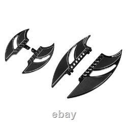 Black Blade Driver Passenger Floorboards For Harley Road Electra Glide 1986-2025