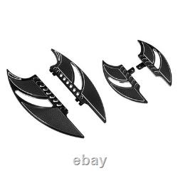 Black Blade Driver Passenger Floorboards For Harley Road Electra Glide 1986-2025