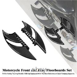Black Blade Driver Passenger Floorboards For Harley Road Electra Glide 86-25