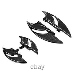 Black Blade Driver Passenger Floorboards For Harley Road Electra Glide 86-25