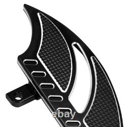 Black Blade Driver Passenger Floorboards For Harley Road Electra Glide 86-25