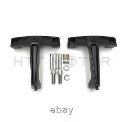 Black Passenger Floorboard Mounts Mounting Brackets For Harley FLH Touring 93-08