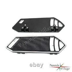 Black Smooth Rider Front FootBoard Floorboard For Harley Touring Softail 84-15