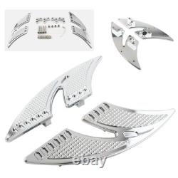 CNC Rear Passenger Floorboards Foot Pegs For Harley Touring 1993-up FLHTC FLHX