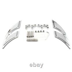 CNC Rear Passenger Floorboards Foot Pegs For Harley Touring 1993-up FLHTC FLHX