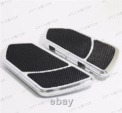 Chrome Billet Rear Passenger Foot Board Floorboard For Harley Touring Road King