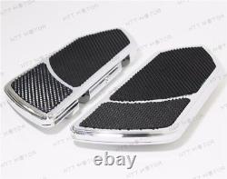 Chrome Billet Rear Passenger Foot Board Floorboard For Harley Touring Road King