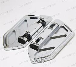 Chrome Billet Rear Passenger Foot Board Floorboard For Harley Touring Road King