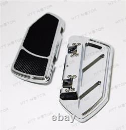 Chrome Billet Rear Passenger Foot Board Floorboard For Harley Touring Road King