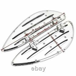Chrome Deep edge cut Rider passenger floorboards For Harley footboards Tourin