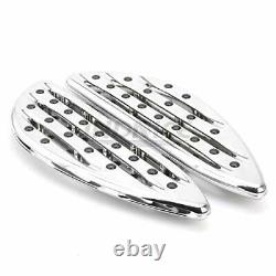 Chrome Deep edge cut Rider passenger floorboards For Harley footboards Tourin