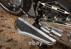 Chrome Defiance Rider Footboard Floorboards Kit For Harley Street Glide FLHX FLT