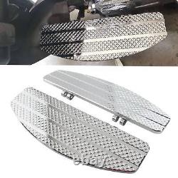 Chrome Diamond Driver Floorboards For Harley Dyna Softail Electra Street Glide