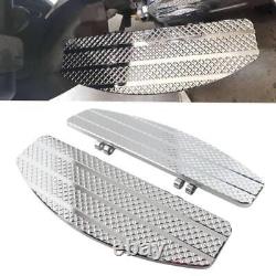 Chrome Diamond Driver Floorboards For Harley Dyna Softail Electra Street Glide