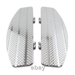 Chrome Diamond Driver Floorboards For Harley Dyna Softail Electra Street Glide