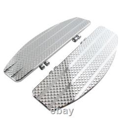 Chrome Diamond Driver Floorboards For Harley Dyna Softail Electra Street Glide