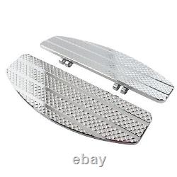 Chrome Diamond Driver Floorboards For Harley Dyna Softail Electra Street Glide