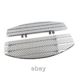 Chrome Diamond Driver Floorboards For Harley Dyna Softail Electra Street Glide