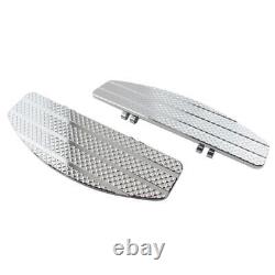 Chrome Diamond Driver Floorboards For Harley Dyna Softail Electra Street Glide