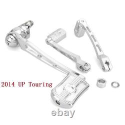 Chrome Driver Floorboards Shift Brake Lever Passenger Pegs For Harley FLHX 14-22