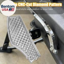 Chrome Driver & Passenger Front Rear Floorboard Footboards Foot Peg Kit for Harl