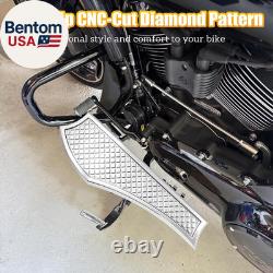 Chrome Driver & Passenger Front Rear Floorboard Footboards Foot Peg Kit for Harl