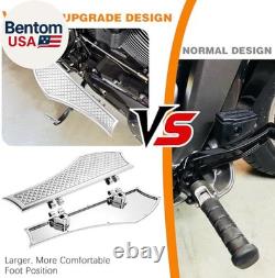 Chrome Driver & Passenger Front Rear Floorboard Footboards Foot Peg Kit for Harl