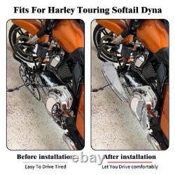 Chrome Footpegs Driver Passenger Floorboards Kit For Harley Touring Dyna Softail