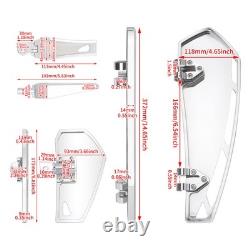 Chrome Footpegs Driver Passenger Floorboards Kit For Harley Touring Dyna Softail