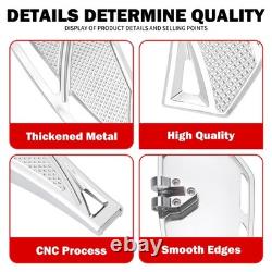 Chrome Footpegs Driver Passenger Floorboards Kit For Harley Touring Dyna Softail