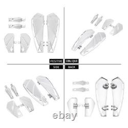 Chrome Footpegs Driver Passenger Floorboards Kit For Harley Touring Dyna Softail