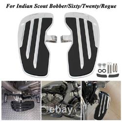 Chrome Front Rider Floorboards For Indian Scout/Bobber/Sixty/Twenty/Rogue Driver